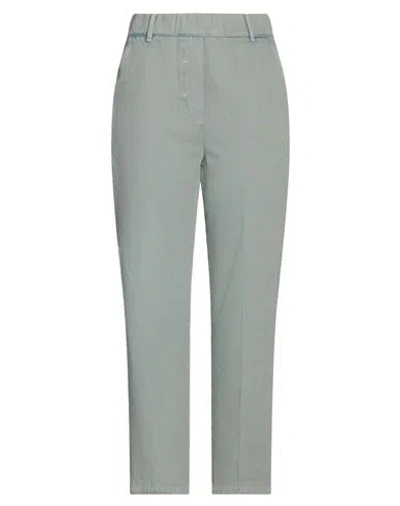 Alysi Woman Denim Pants Military Green Size 29 Cotton