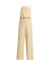 Alysi Woman Jumpsuit Beige Size 6 Linen, Viscose, Elastane In Beige