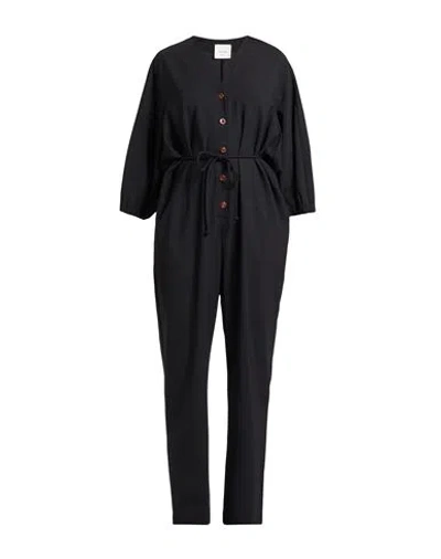 Alysi Woman Jumpsuit Black Size 8 Virgin Wool, Elastane