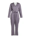 Alysi Woman Jumpsuit Dark Purple Size 4 Modal, Viscose, Polyamide In Purple