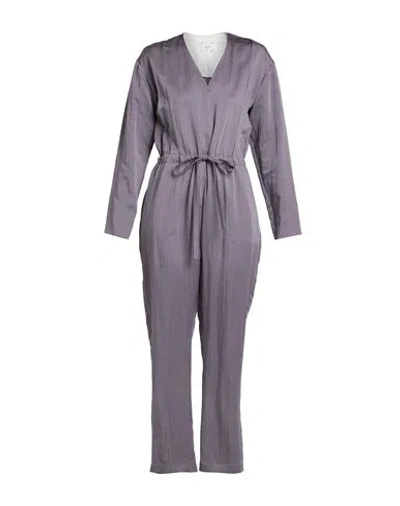 Alysi Woman Jumpsuit Dark Purple Size 4 Modal, Viscose, Polyamide