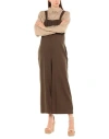 Alysi Woman Jumpsuit Military Green Size 4 Polyester, Virgin Wool, Lycra In Green