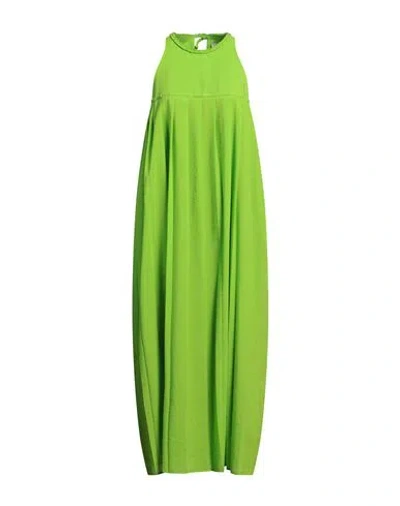 Alysi Woman Maxi Dress Acid Green Size 4 Polyester