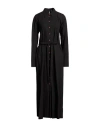 Alysi Woman Maxi Dress Black Size 10 Cotton In Black