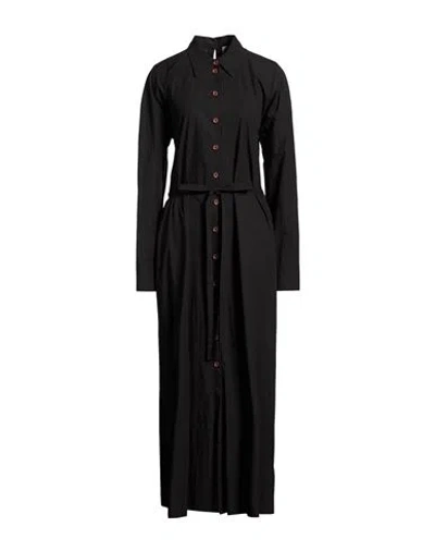 Alysi Woman Maxi Dress Black Size 10 Cotton