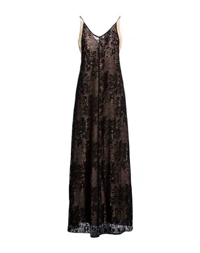 Alysi Woman Maxi Dress Black Size 4 Viscose, Cotton