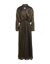 Alysi Woman Maxi Dress Black Size 4 Virgin Wool, Polyester, Polyamide In Black