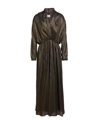 Alysi Woman Maxi Dress Black Size 6 Virgin Wool, Polyester, Polyamide
