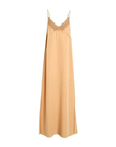 Alysi Woman Maxi Dress Camel Size 4 Modal, Polyester In Neutral