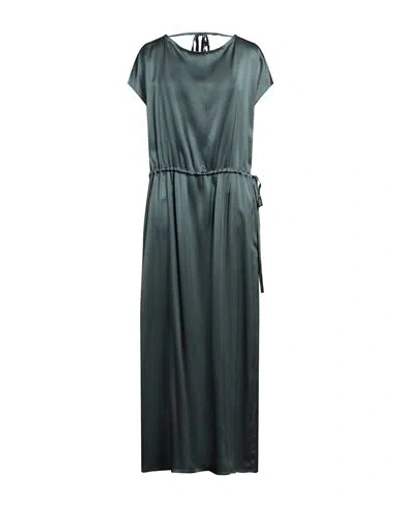 Alysi Woman Maxi Dress Dark Green Size 4 Acetate, Viscose In Green