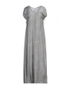 Alysi Woman Maxi Dress Grey Size 4 Silk