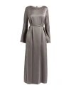 Alysi Woman Maxi Dress Grey Size 6 Silk