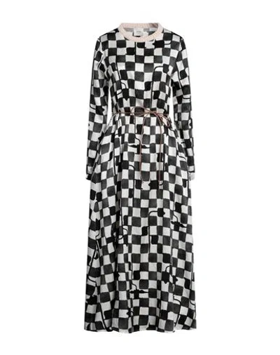 Alysi Woman Long Dress Lead Size 6 Viscose In Grey