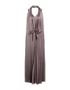 Alysi Satin Maxi Dress In Beige