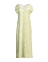 Alysi Woman Maxi Dress Light Green Size 8 Silk In Green