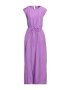 Alysi Woman Maxi Dress Light Purple Size 6 Silk