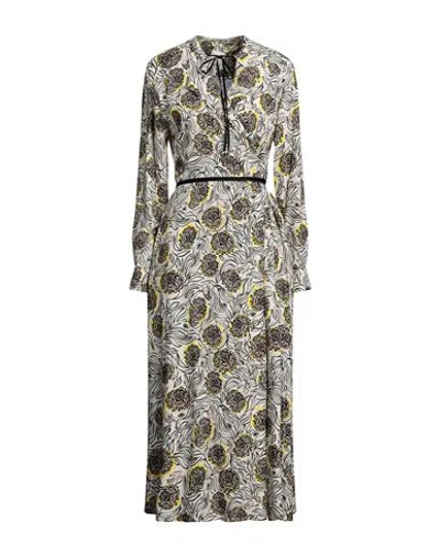 Alysi Woman Long Dress Off White Size 8 Viscose