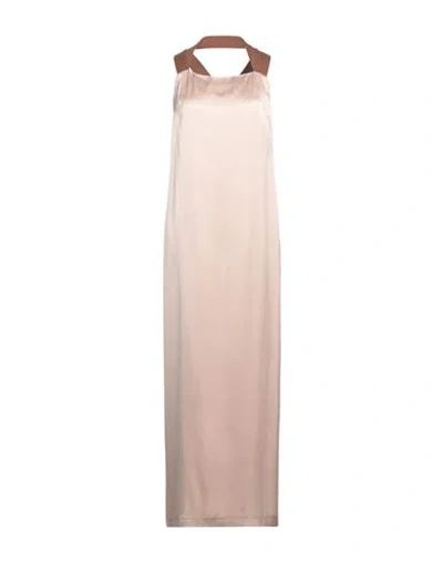 Alysi Woman Maxi Dress Sand Size 6 Acetate, Viscose In Beige