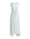 Alysi Woman Maxi Dress Sky Blue Size 6 Silk In Blue