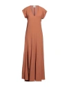 Alysi Woman Maxi Dress Tan Size 6 Viscose, Cotton, Elastane In Brown