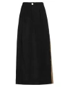 Alysi Woman Maxi Skirt Black Size 4 Lyocell, Linen, Viscose, Polyester, Polyamide In Black