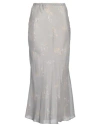 Alysi Woman Maxi Skirt Light Grey Size 10 Viscose In Grey