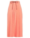 Alysi Woman Maxi Skirt Salmon Pink Size 6 Polyester, Cotton In Pink