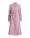 Alysi Woman Midi Dress Garnet Size 6 Cotton, Viscose, Silk In Pink