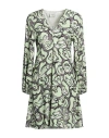 Alysi Woman Midi Dress Light Green Size 6 Viscose