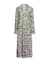 Alysi Woman Midi Dress Light Green Size 6 Viscose In Green