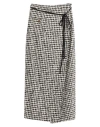 Alysi Woman Midi Skirt Black Size 10 Cotton In Gray
