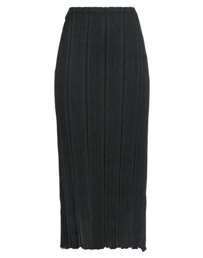 Alysi Woman Midi Skirt Black Size M Cotton, Polyamide
