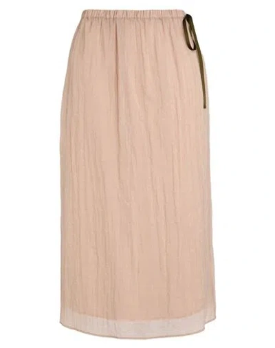 Alysi Woman Midi Skirt Blush Size 6 Polyamide In Brown