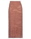 Alysi Woman Midi Skirt Brown Size S Mohair Wool, Polyamide, Virgin Wool In Brown