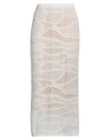 Alysi Woman Midi Skirt Ivory Size Xs Mohair Wool, Polyamide, Virgin Wool In White