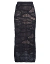 Alysi Woman Midi Skirt Navy Size S Mohair Wool, Polyamide, Virgin Wool In Navy Blue