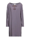Alysi Woman Mini Dress Light Purple Size 2 Viscose, Virgin Wool, Polyamide