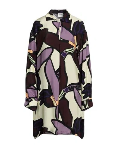 Alysi Woman Short Dress Purple Size 6 Cupro