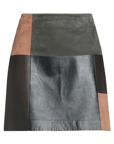 Alysi Woman Mini Skirt Black Size 6 Leather