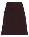 Alysi Woman Mini Skirt Burgundy Size M Acrylic, Alpaca Wool, Merino Wool