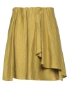 Alysi Woman Mini Skirt Military Green Size 4 Linen, Polyamide
