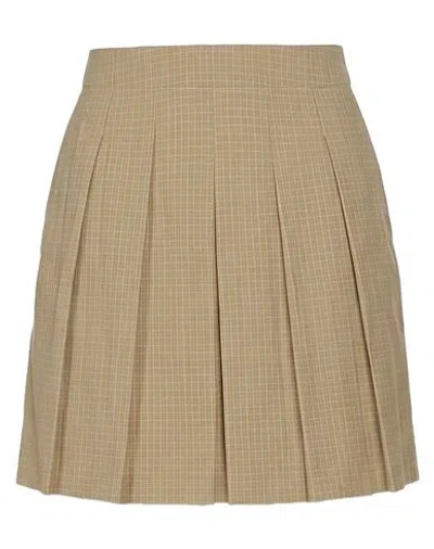 Alysi Woman Mini Skirt Sage Green Size 2 Viscose, Virgin Wool In Neutral
