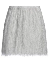 Alysi Woman Mini Skirt Silver Size 4 Viscose, Elastane, Polyamide