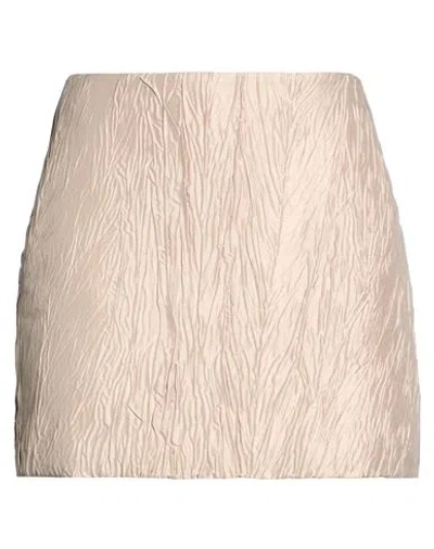 Alysi Woman Mini Skirt Taupe Size 4 Lyocell, Silk In Neutral