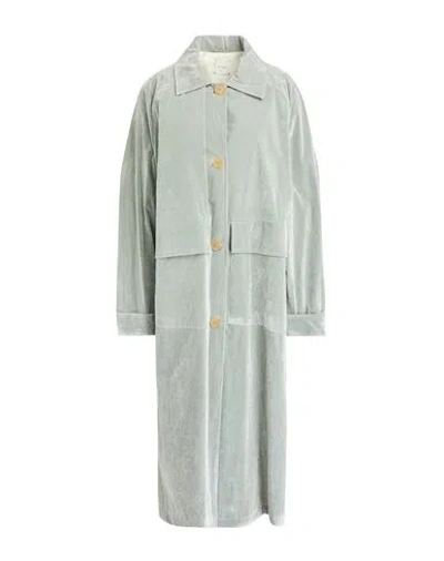 Alysi Woman Overcoat & Trench Coat Grey Size 8 Viscose, Polyamide In Blue