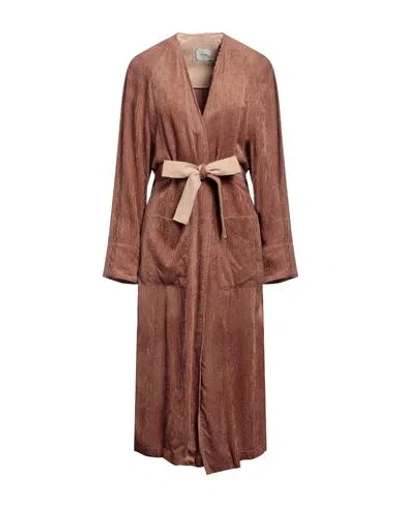 Alysi Woman Overcoat & Trench Coat Light Brown Size 2 Viscose, Cotton, Hemp In Beige