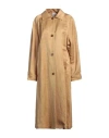 Alysi Charmeuse Trench Coat In Yellow