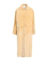 Alysi Woman Overcoat & Trench Coat Mustard Size 8 Viscose, Polyamide In Yellow