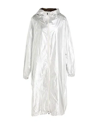 Alysi Woman Overcoat & Trench Coat Silver Size 6 Polyamide