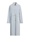 Alysi Woman Overcoat & Trench Coat Sky Blue Size 4 Viscose, Polyamide